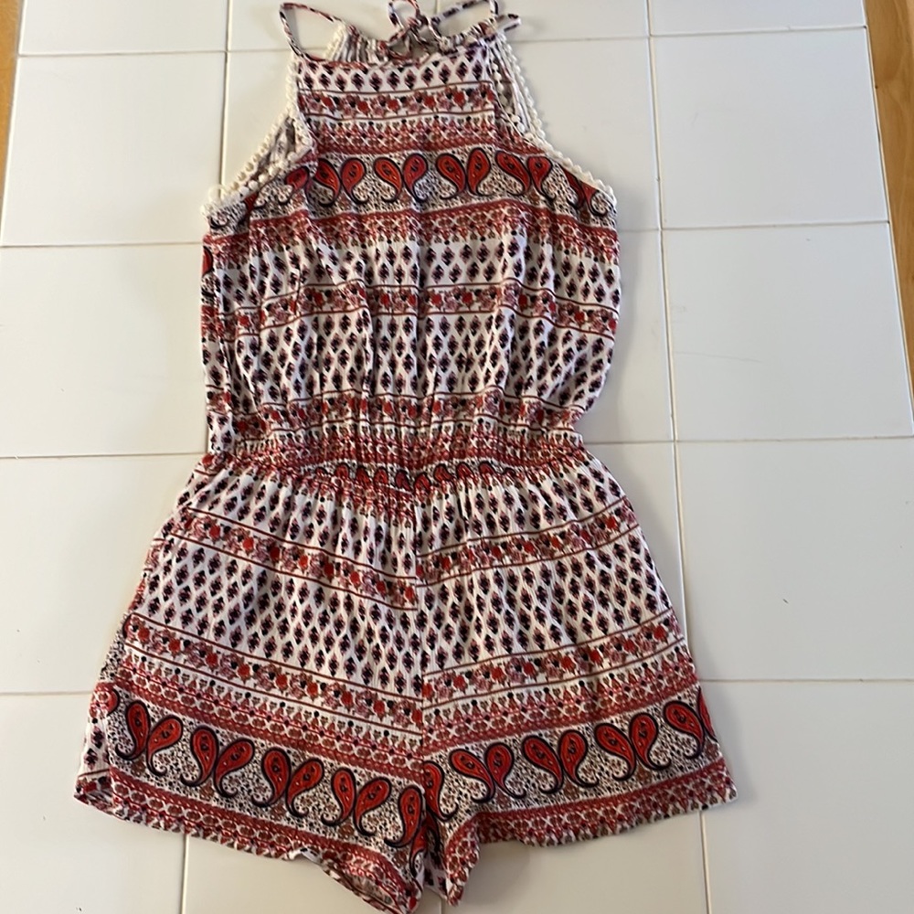 Andree by Unit - Paisley Floral Halter Style Romper